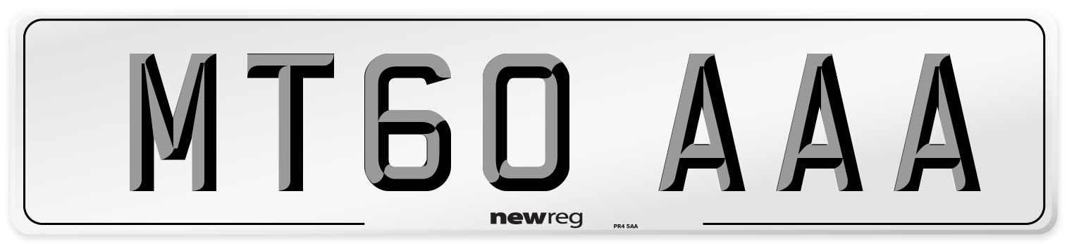 MT60 AAA Number Plate from New Reg
